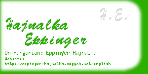 hajnalka eppinger business card